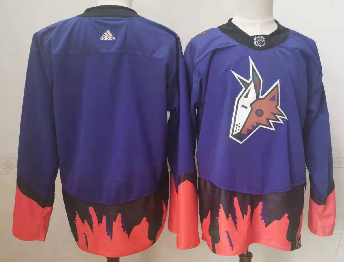 Men Arizona Coyotes Blank Purple Authentic Stitched 2022 Adidas NHL Jersey->new york rangers->NHL Jersey